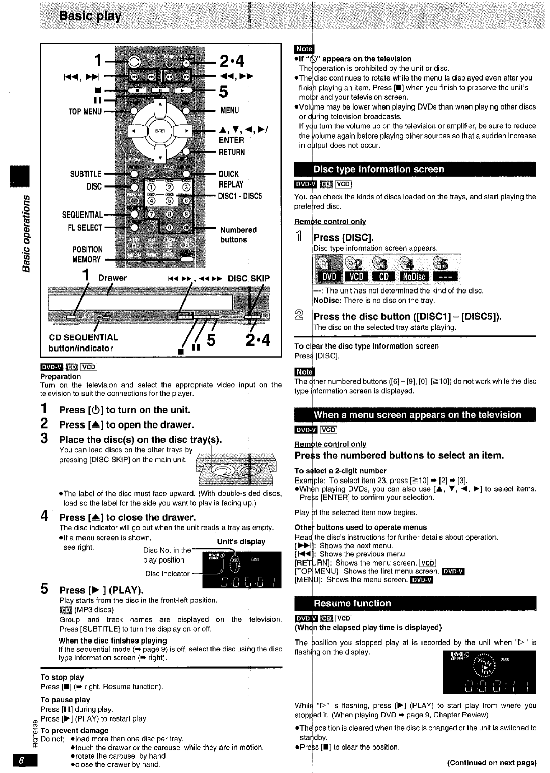 Panasonic DVD-CV52 manual 