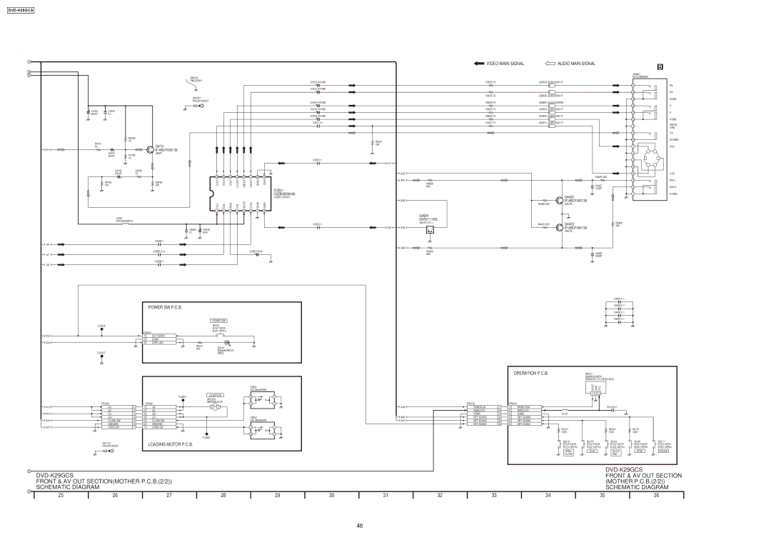 Panasonic DVD-K29GCS specifications Mother P.C.B.2/2 