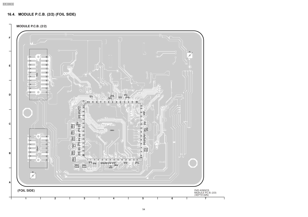 Panasonic DVD-K29GCS specifications Module P.C.B /2 Foil Side 