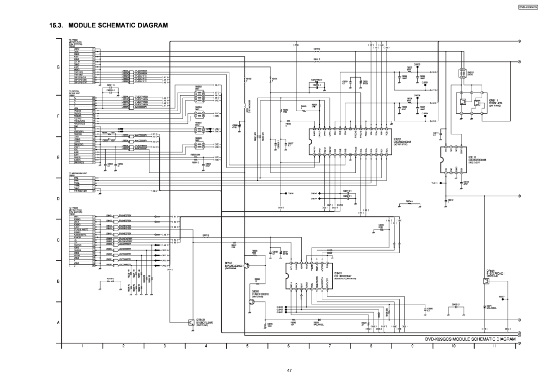 Panasonic specifications Module Schematic Diagram, DVD-K29GCSMODULE SCHEMATIC DIAGRAM 