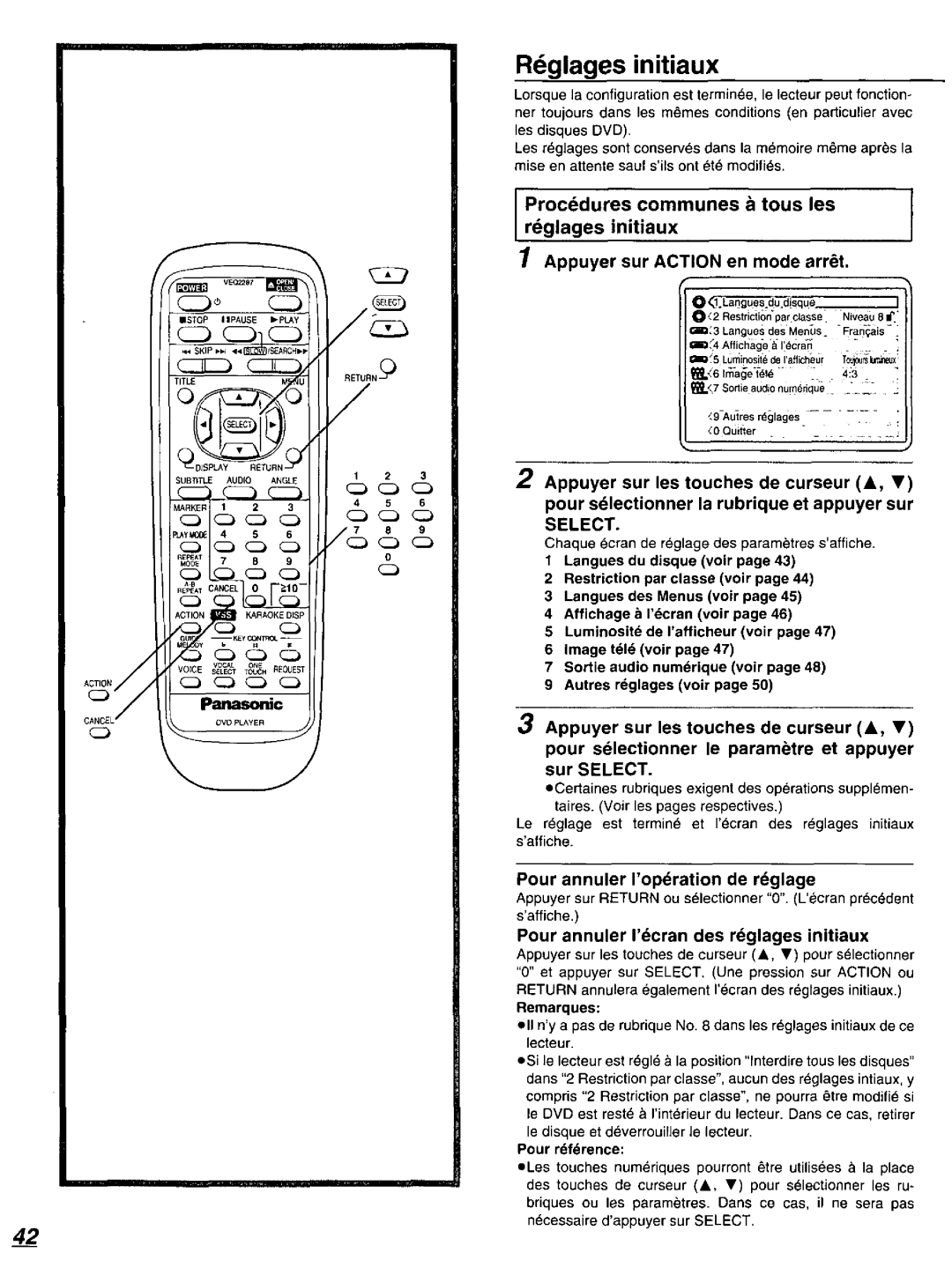 Panasonic DVD-K520D manual 