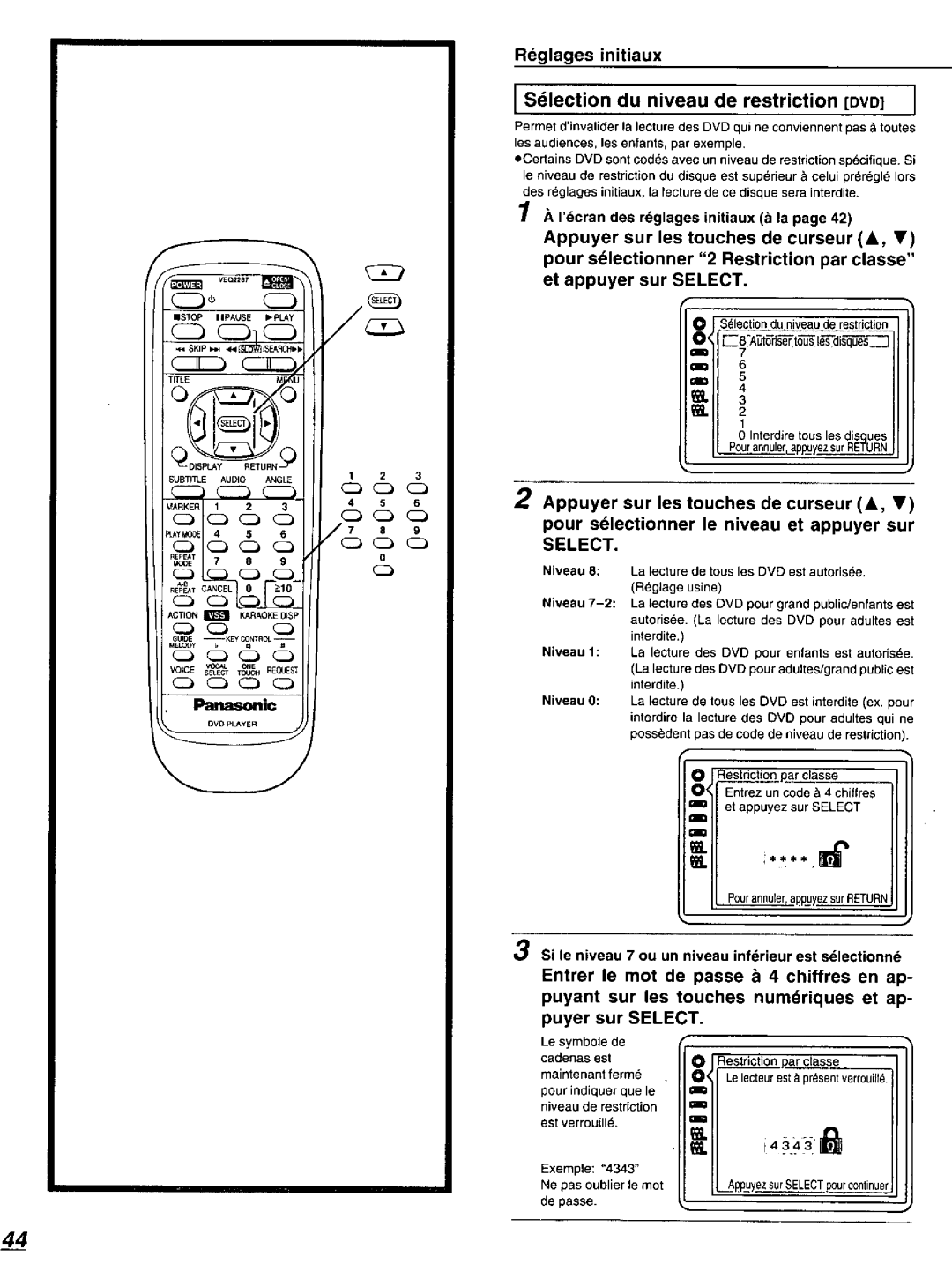 Panasonic DVD-K520D manual 