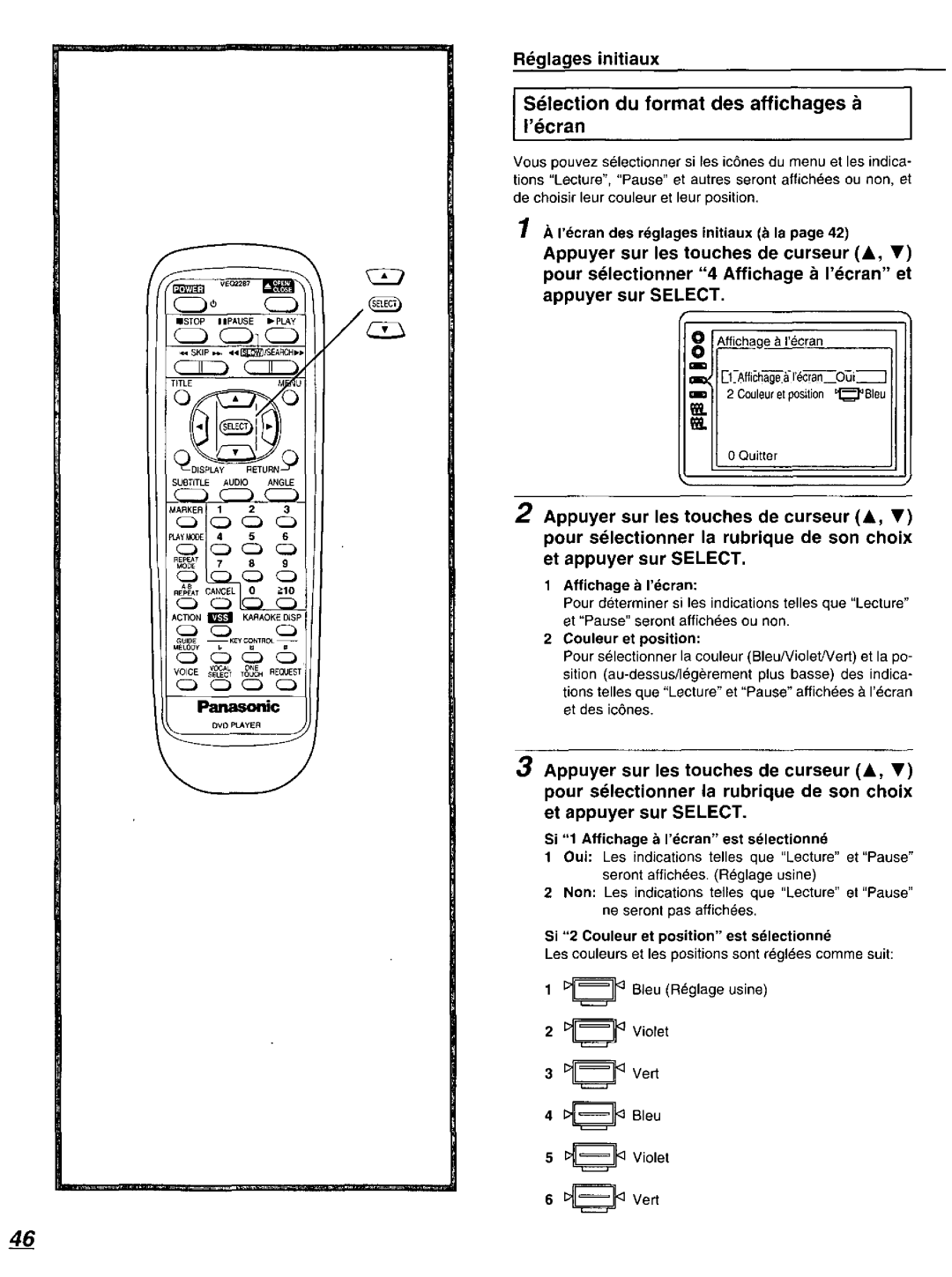 Panasonic DVD-K520D manual 