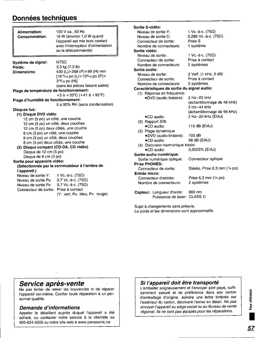 Panasonic DVD-K520D manual 