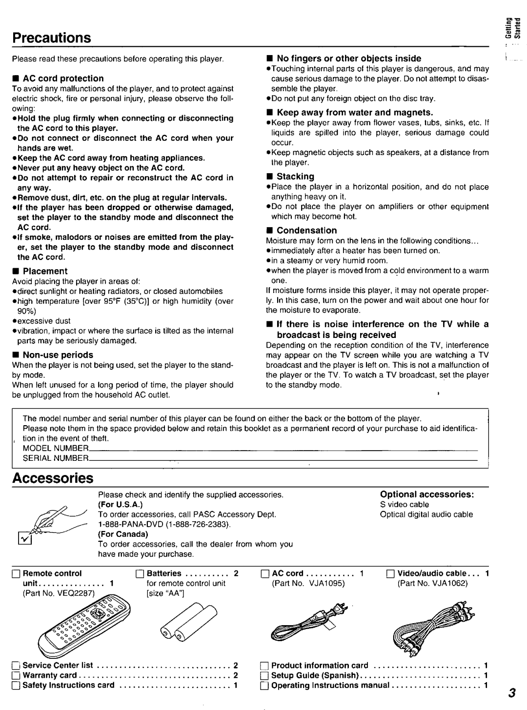 Panasonic DVD-K520D manual 