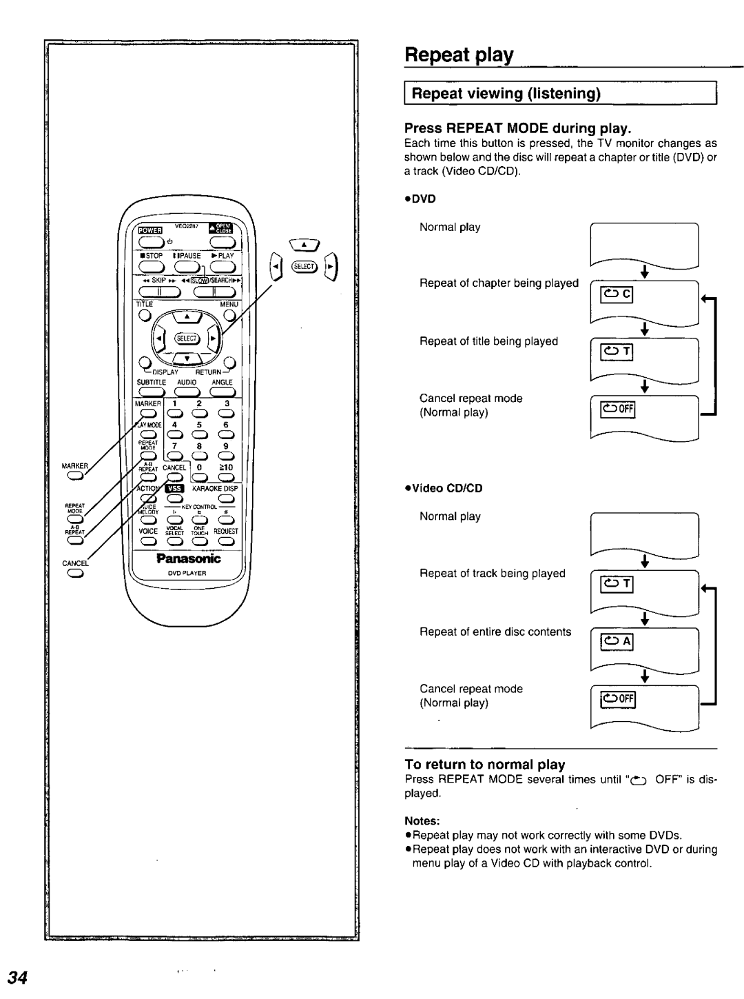 Panasonic DVD-K520D manual 