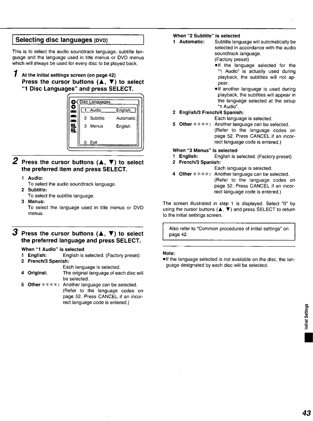 Panasonic DVD-K520D manual 