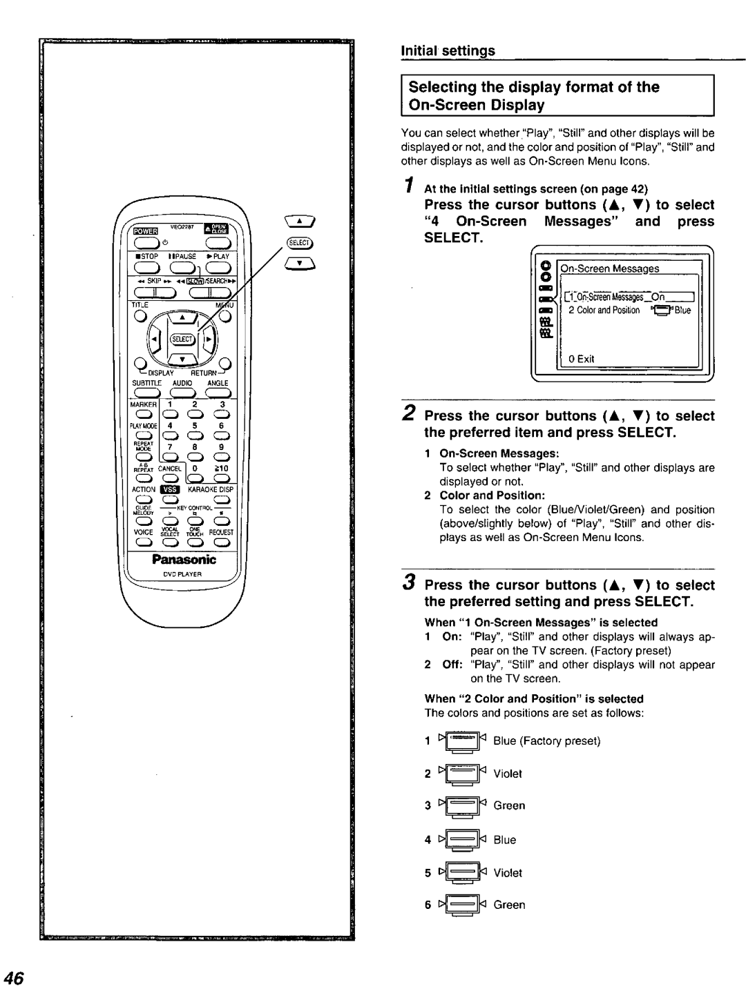 Panasonic DVD-K520D manual 