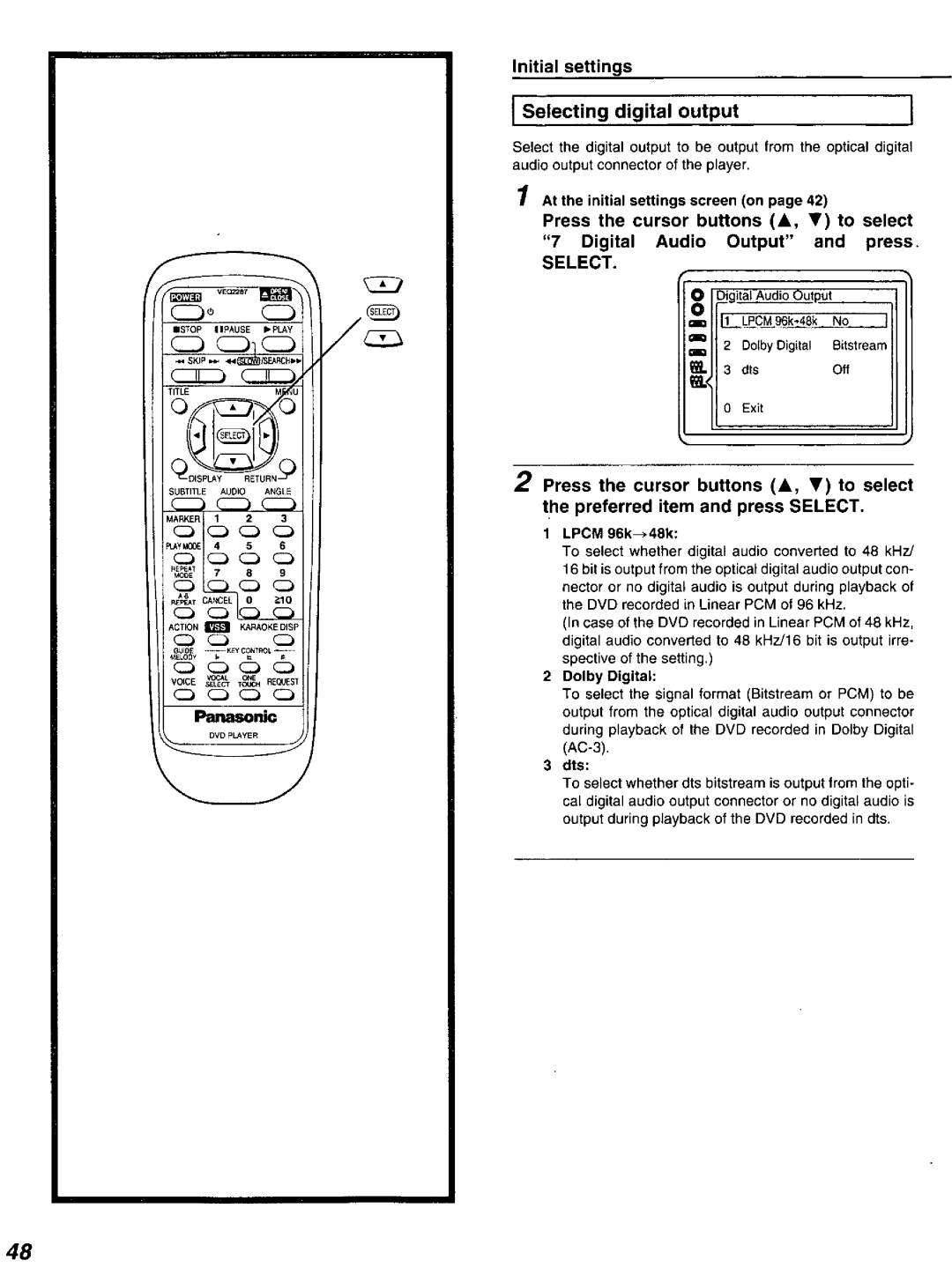 Panasonic DVD-K520D manual 