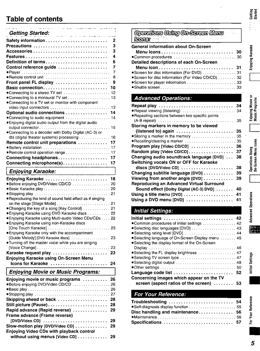 Panasonic DVD-K520D manual 