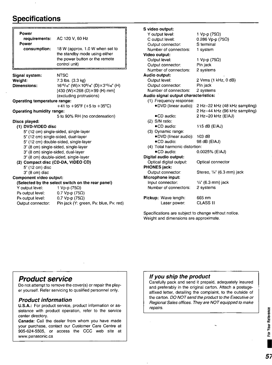 Panasonic DVD-K520D manual 