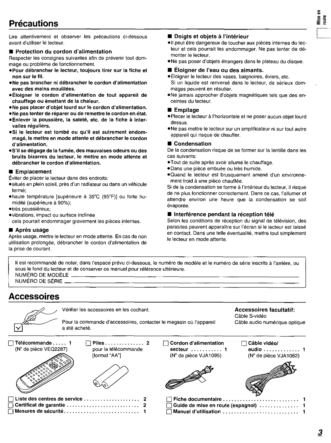 Panasonic DVD-K520D manual 