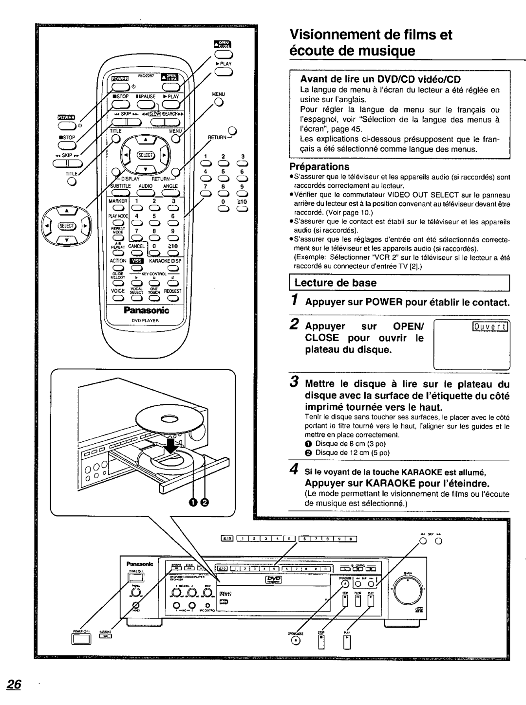 Panasonic DVD-K520D manual 