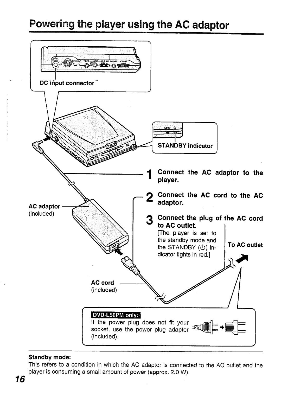 Panasonic DVD-L50PM, DVD-L50A manual 