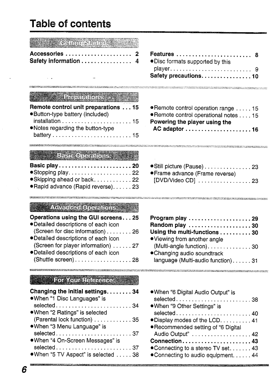 Panasonic DVD-L50PM, DVD-L50A manual 