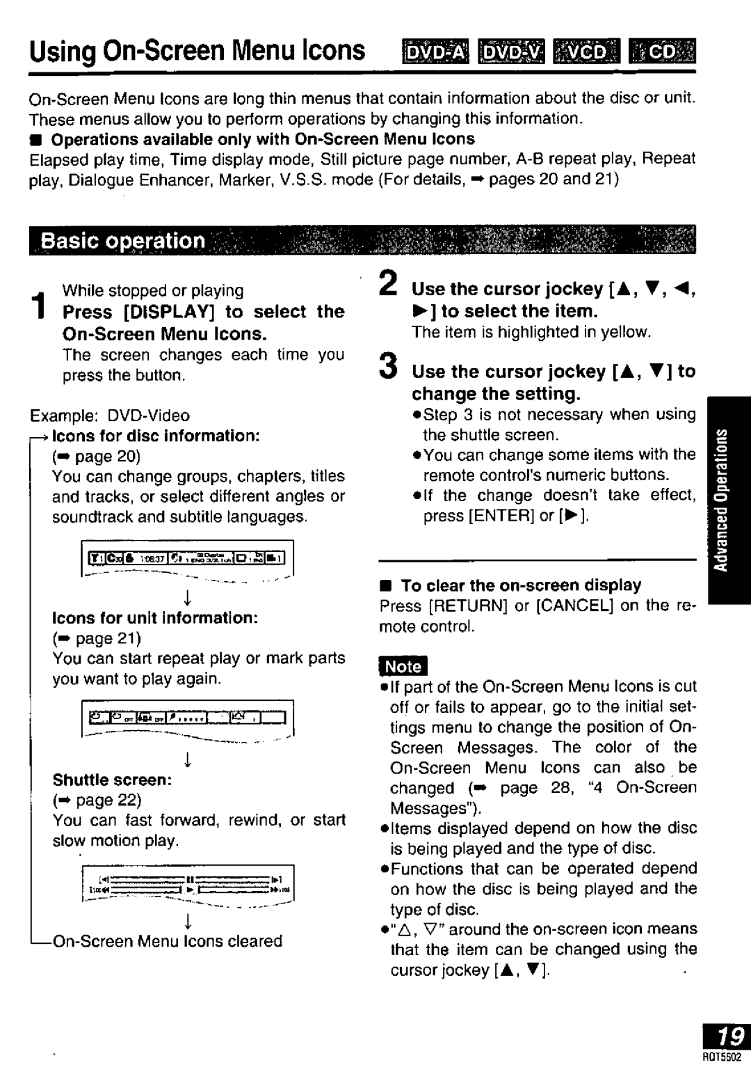 Panasonic DVD-LA85 manual 