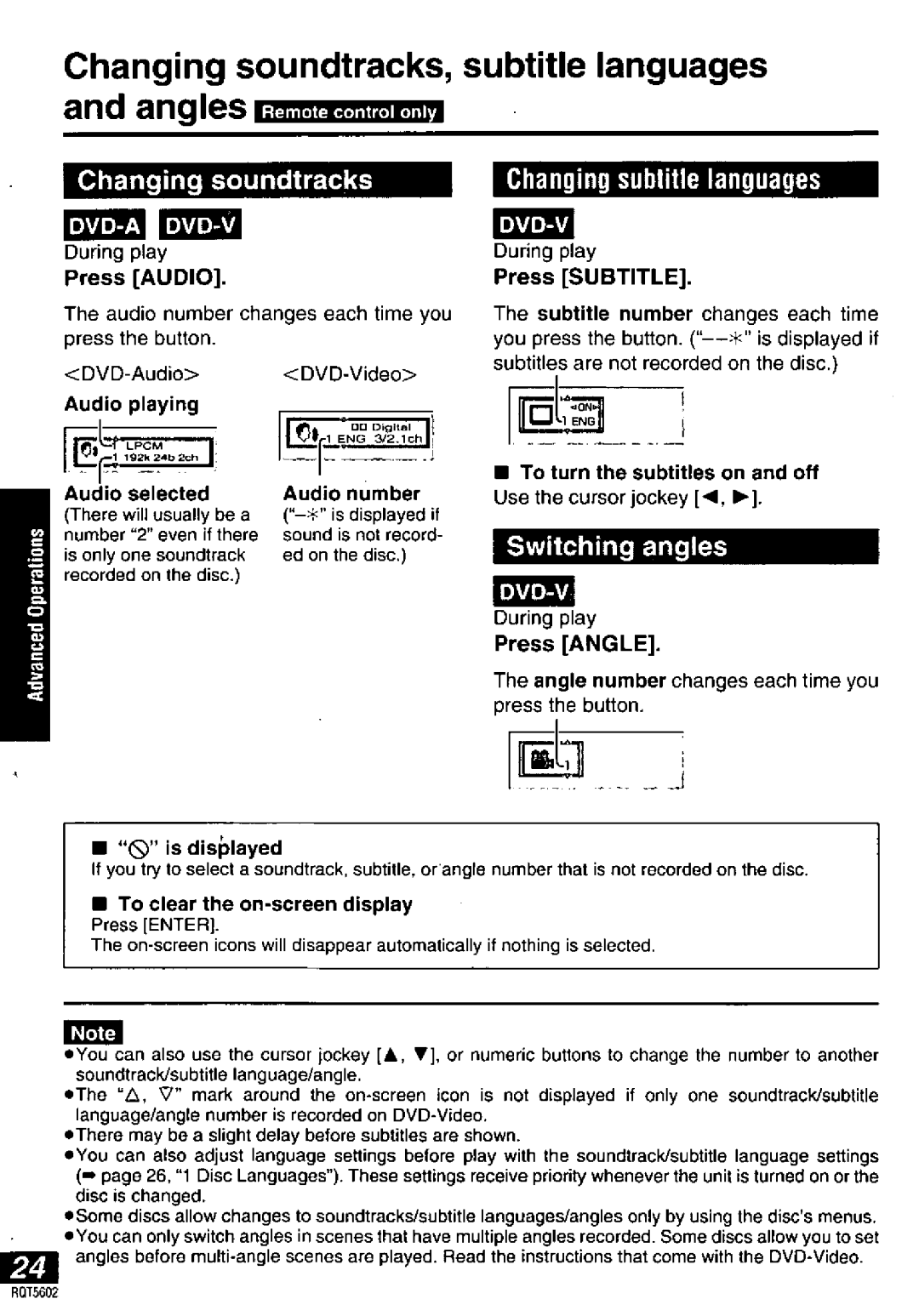 Panasonic DVD-LA85 manual 