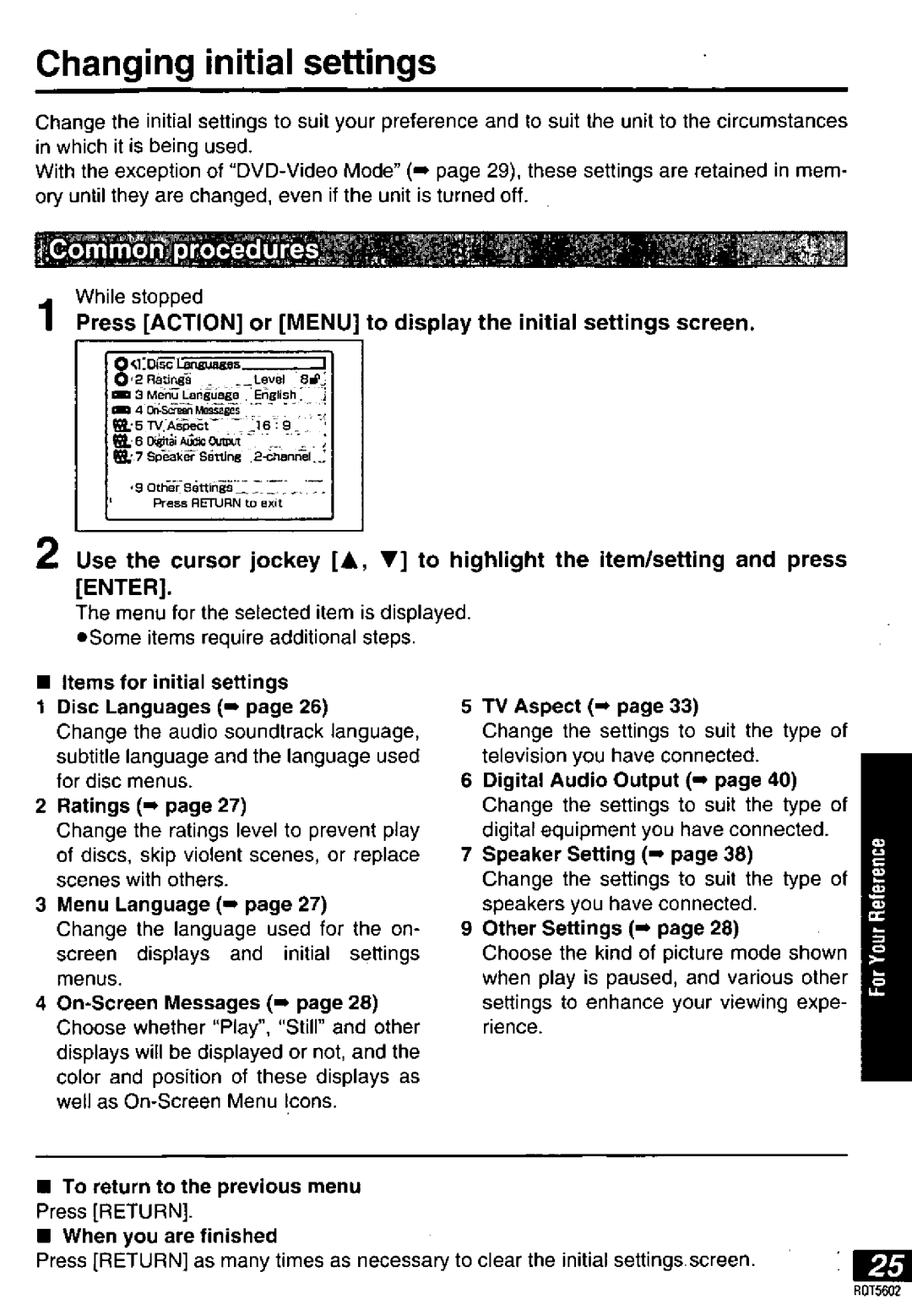 Panasonic DVD-LA85 manual 