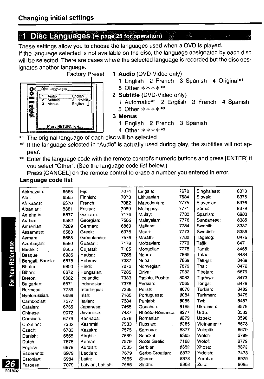 Panasonic DVD-LA85 manual 