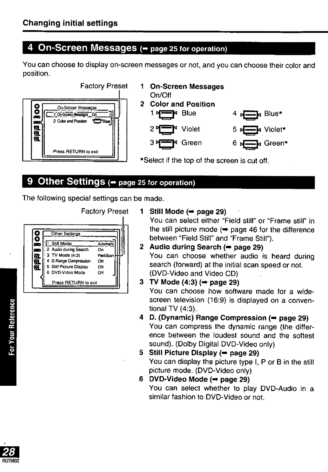 Panasonic DVD-LA85 manual 