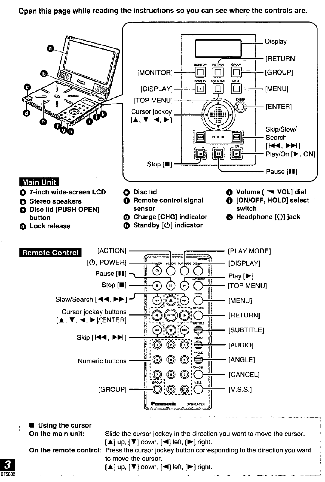 Panasonic DVD-LA85 manual 