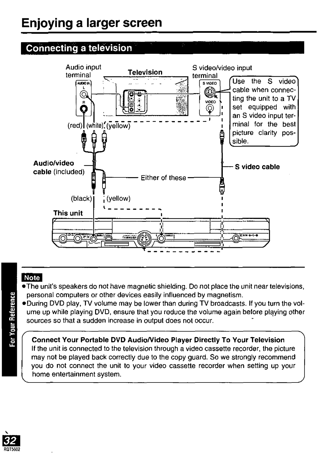 Panasonic DVD-LA85 manual 