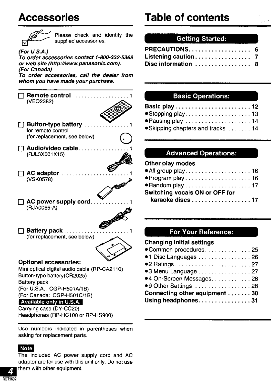 Panasonic DVD-LA85 manual 