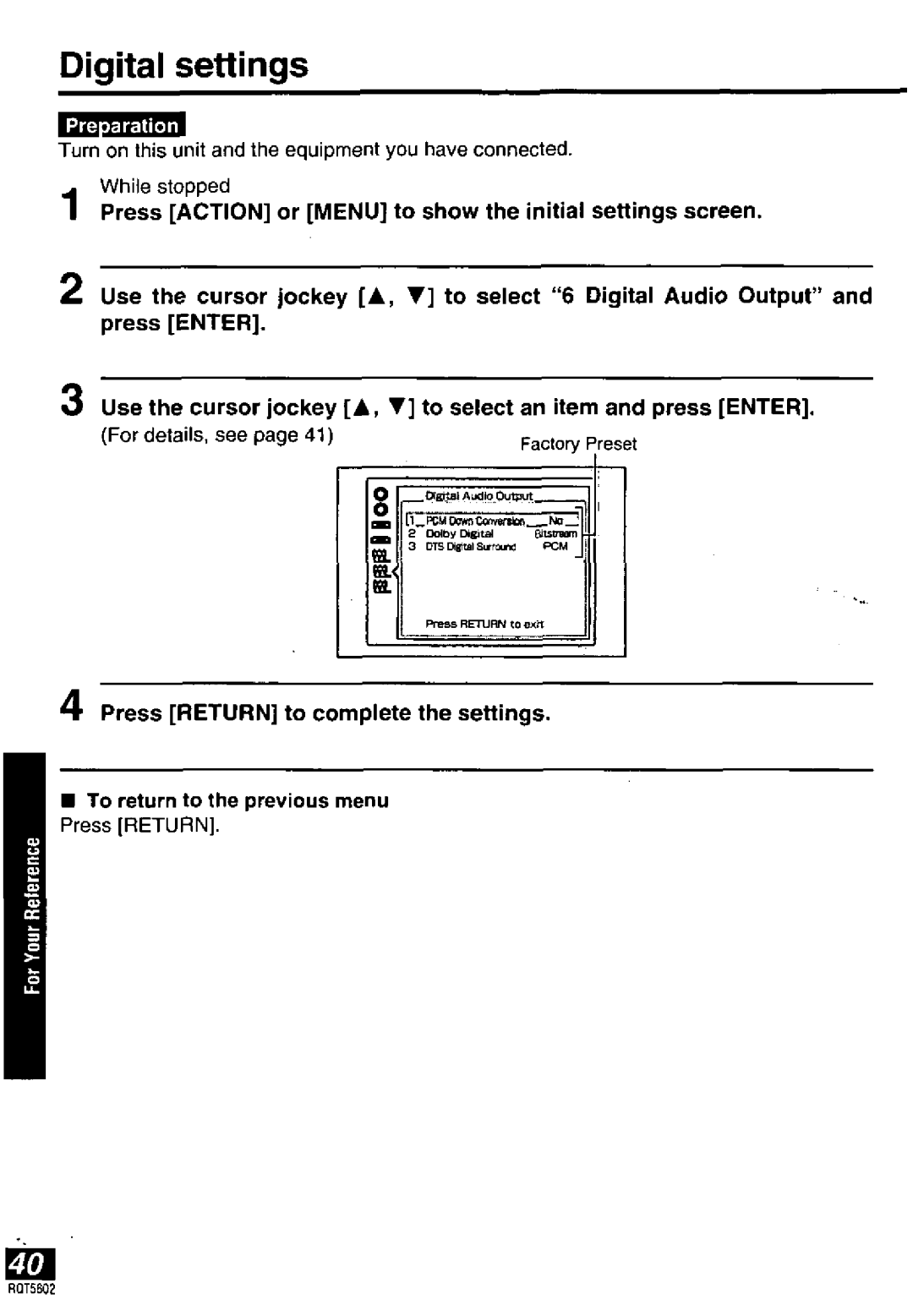 Panasonic DVD-LA85 manual 