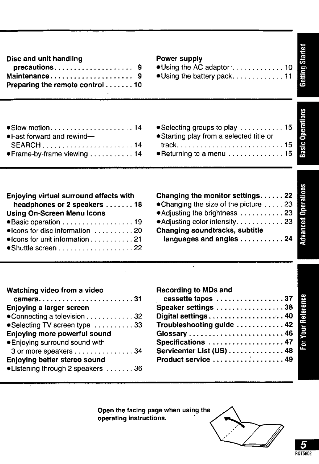 Panasonic DVD-LA85 manual 