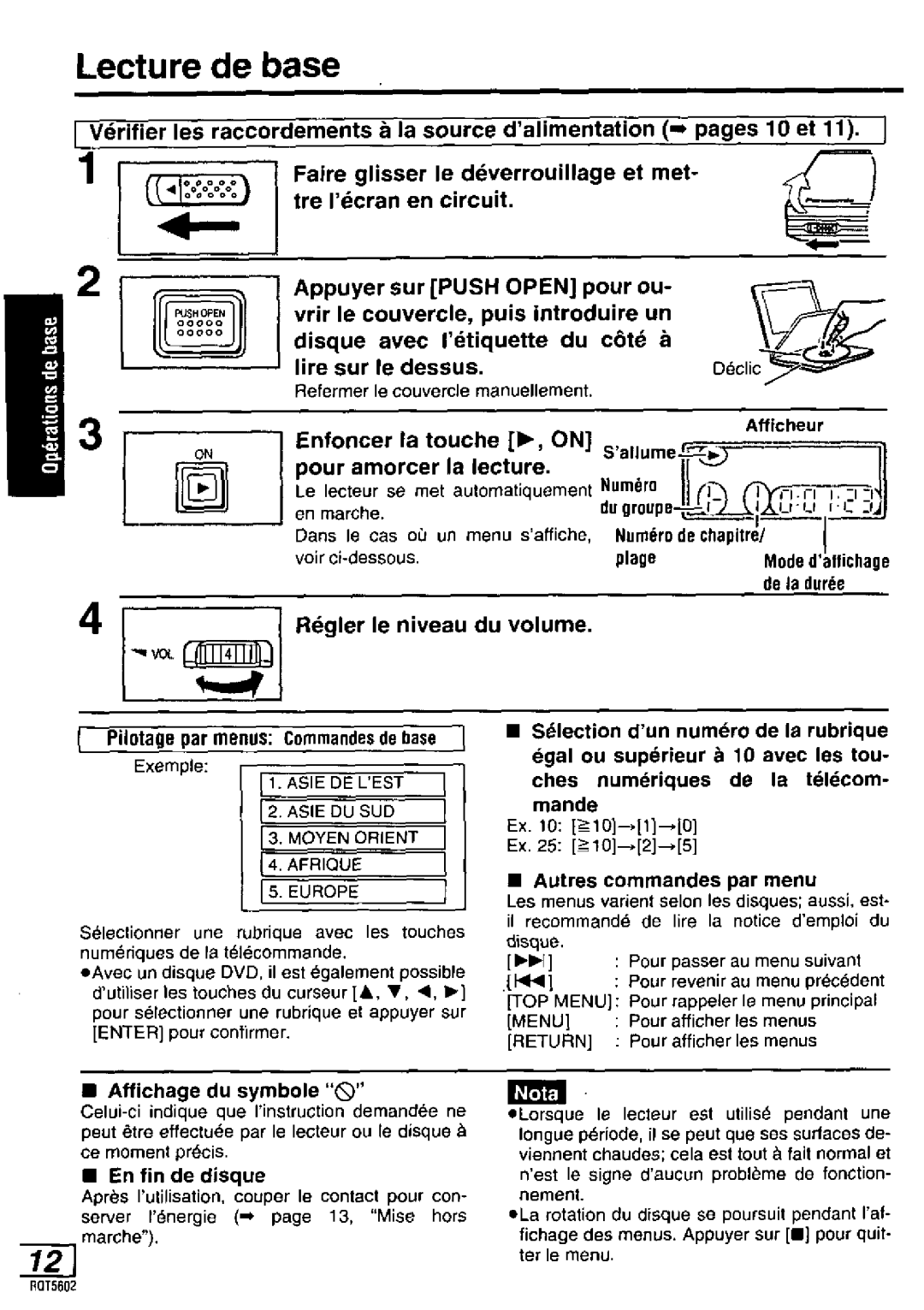 Panasonic DVD-LA85 manual 