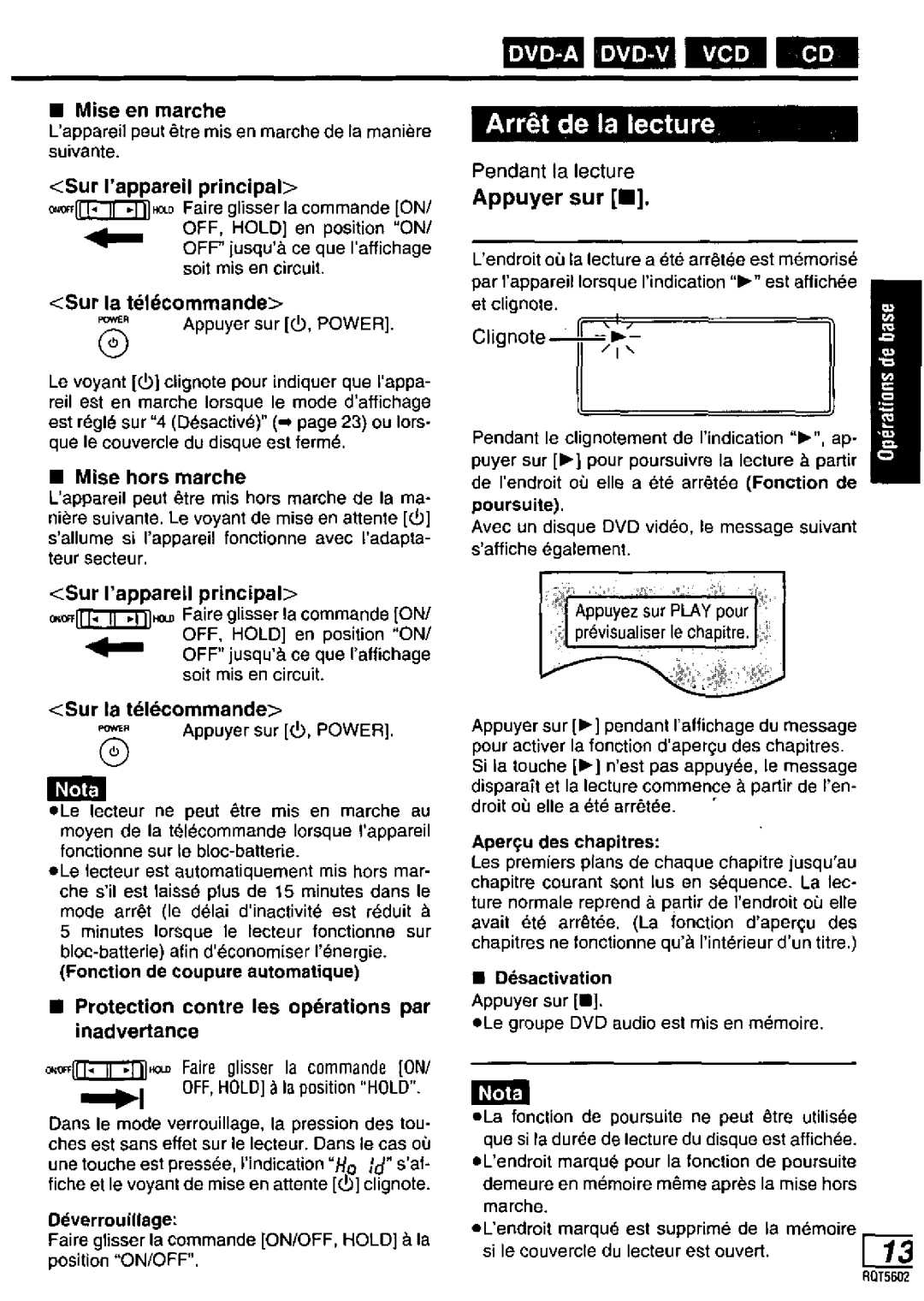 Panasonic DVD-LA85 manual 