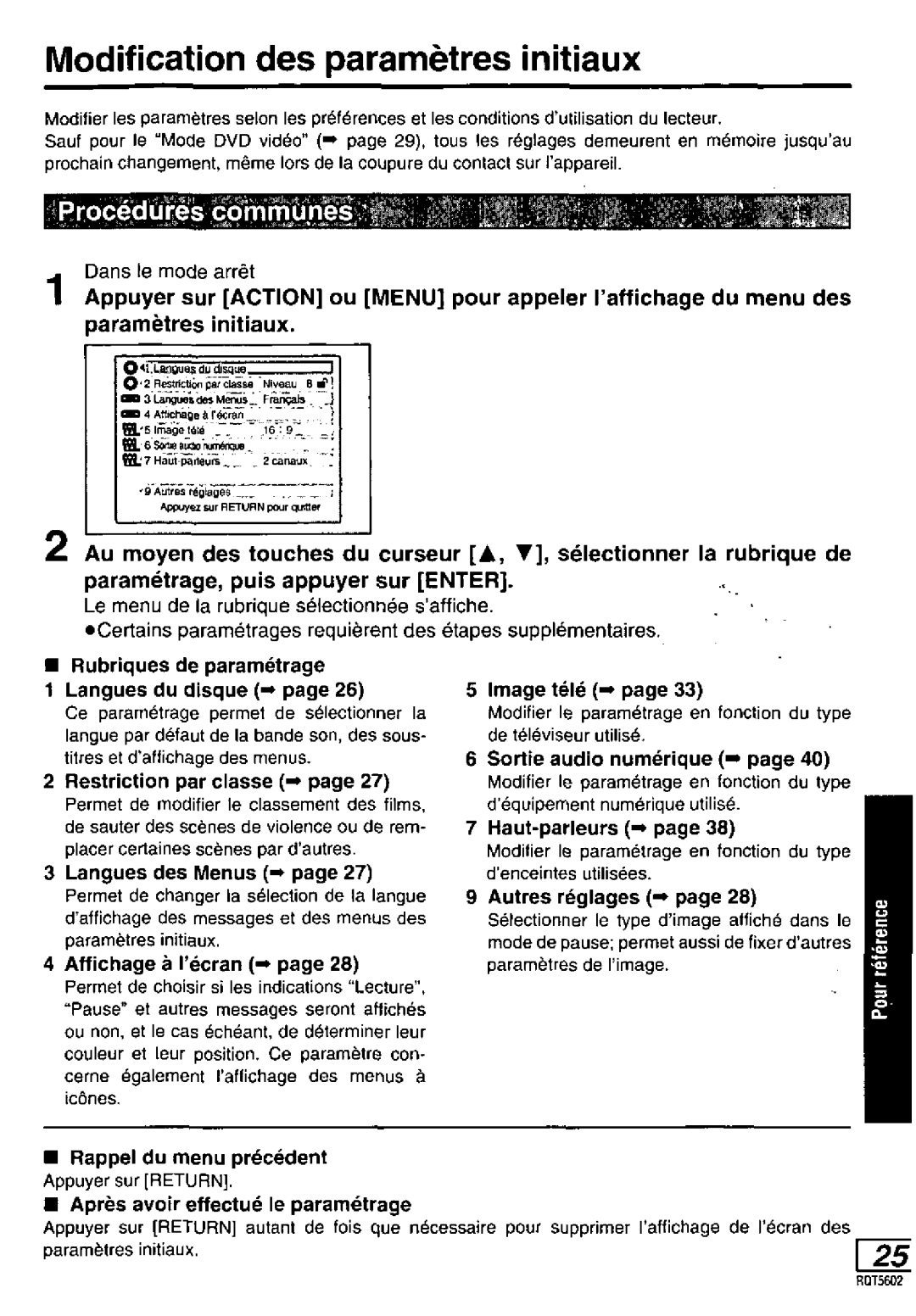 Panasonic DVD-LA85 manual 