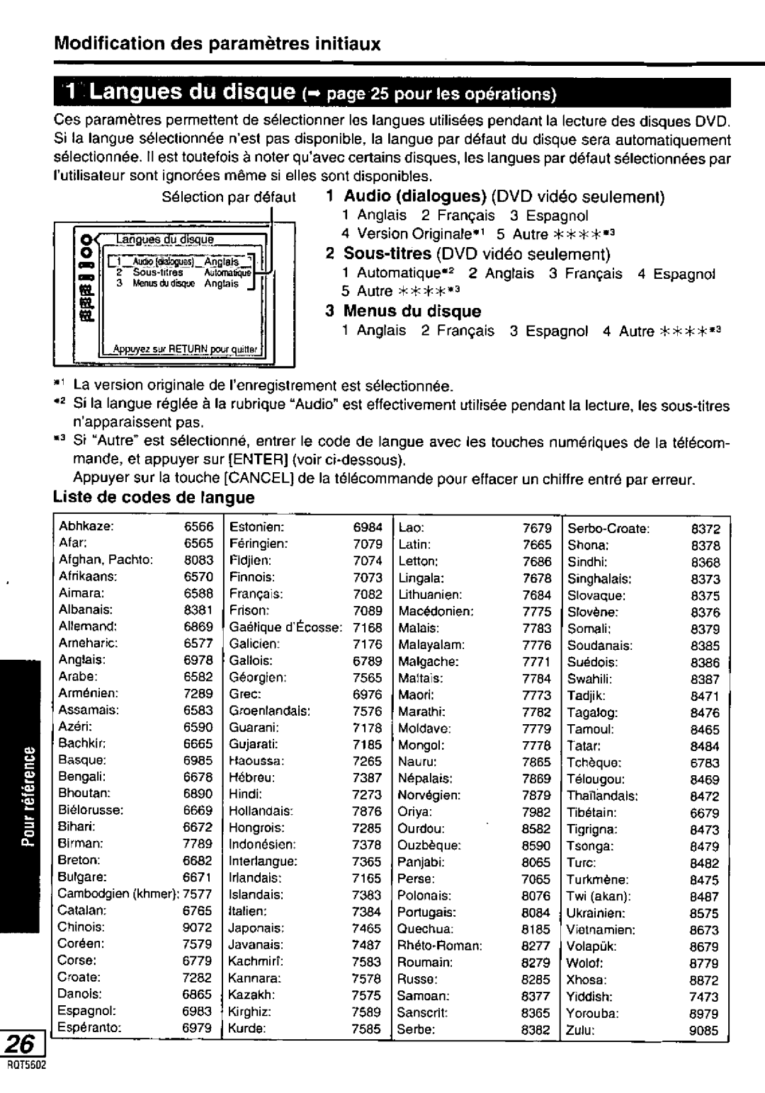 Panasonic DVD-LA85 manual 