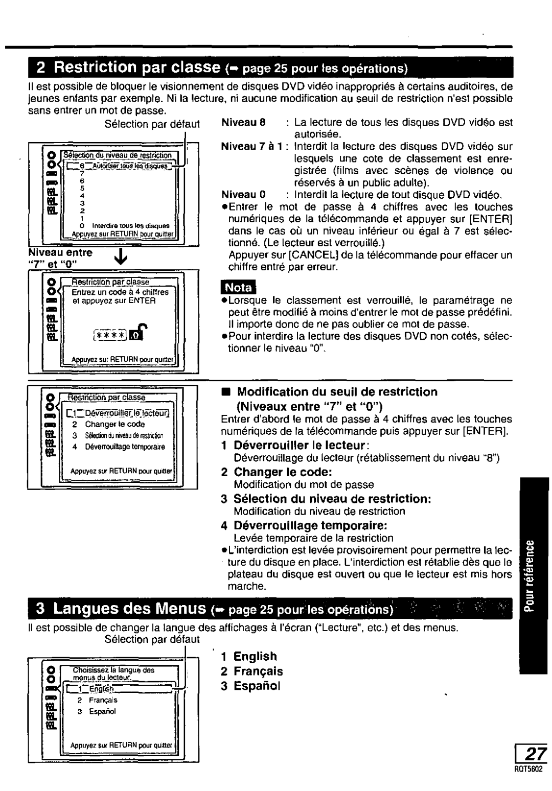 Panasonic DVD-LA85 manual 