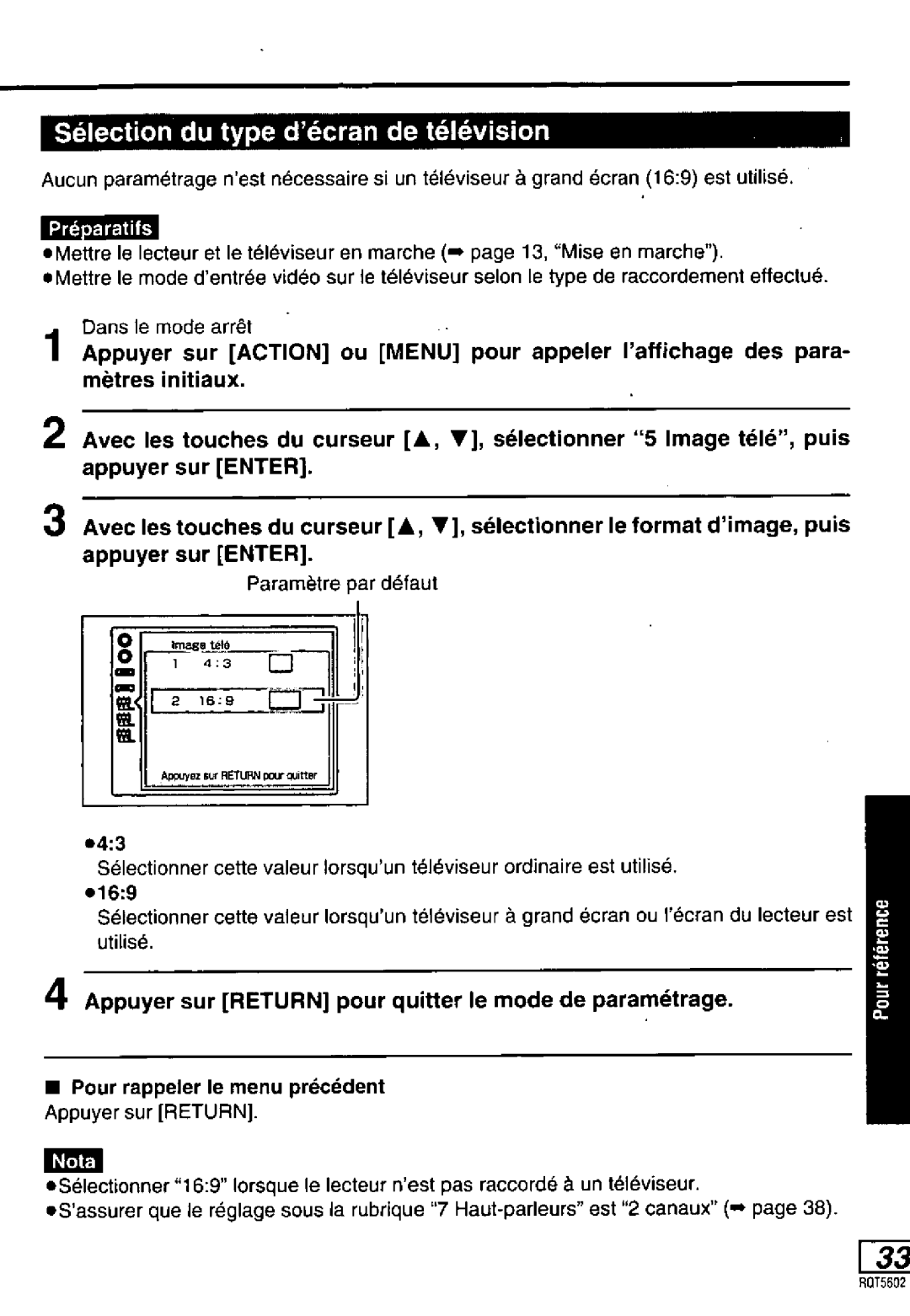 Panasonic DVD-LA85 manual 