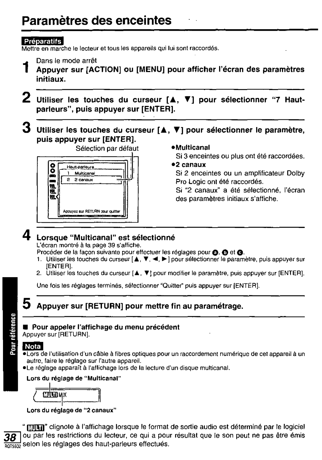 Panasonic DVD-LA85 manual 