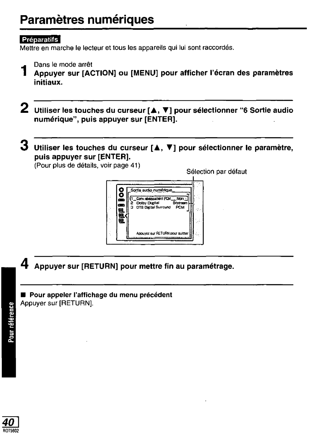 Panasonic DVD-LA85 manual 