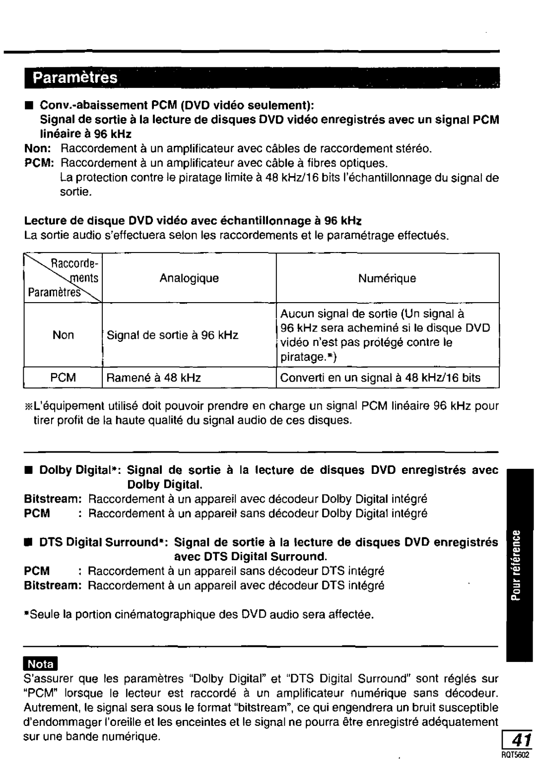 Panasonic DVD-LA85 manual 