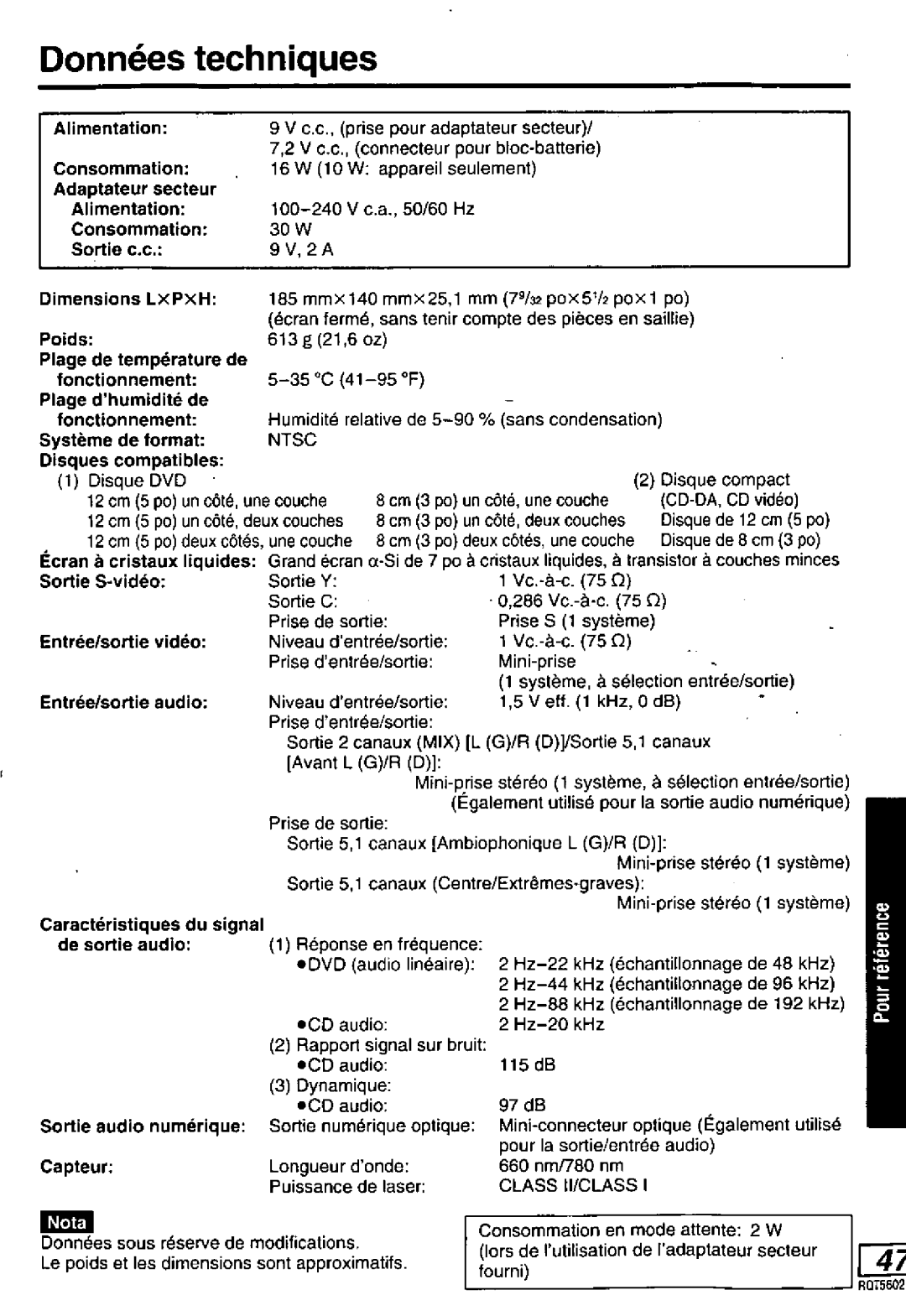 Panasonic DVD-LA85 manual 