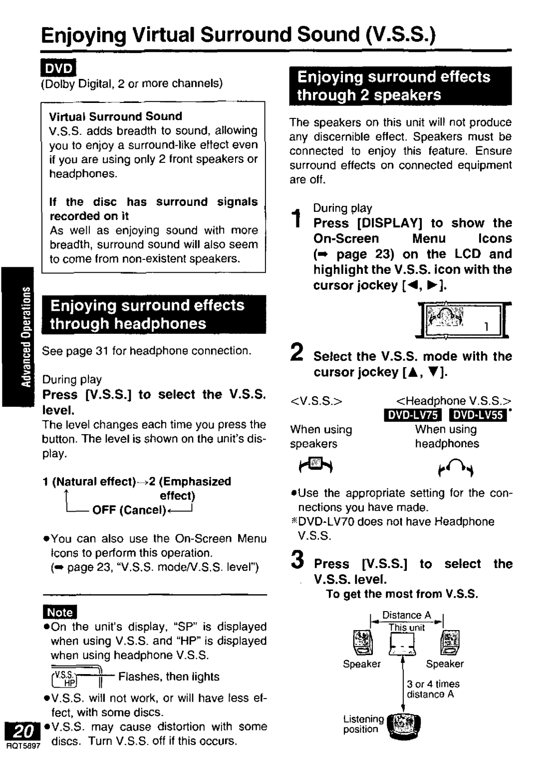 Panasonic DVD-LV70, DVD-LV75, DVD-LV55 manual 