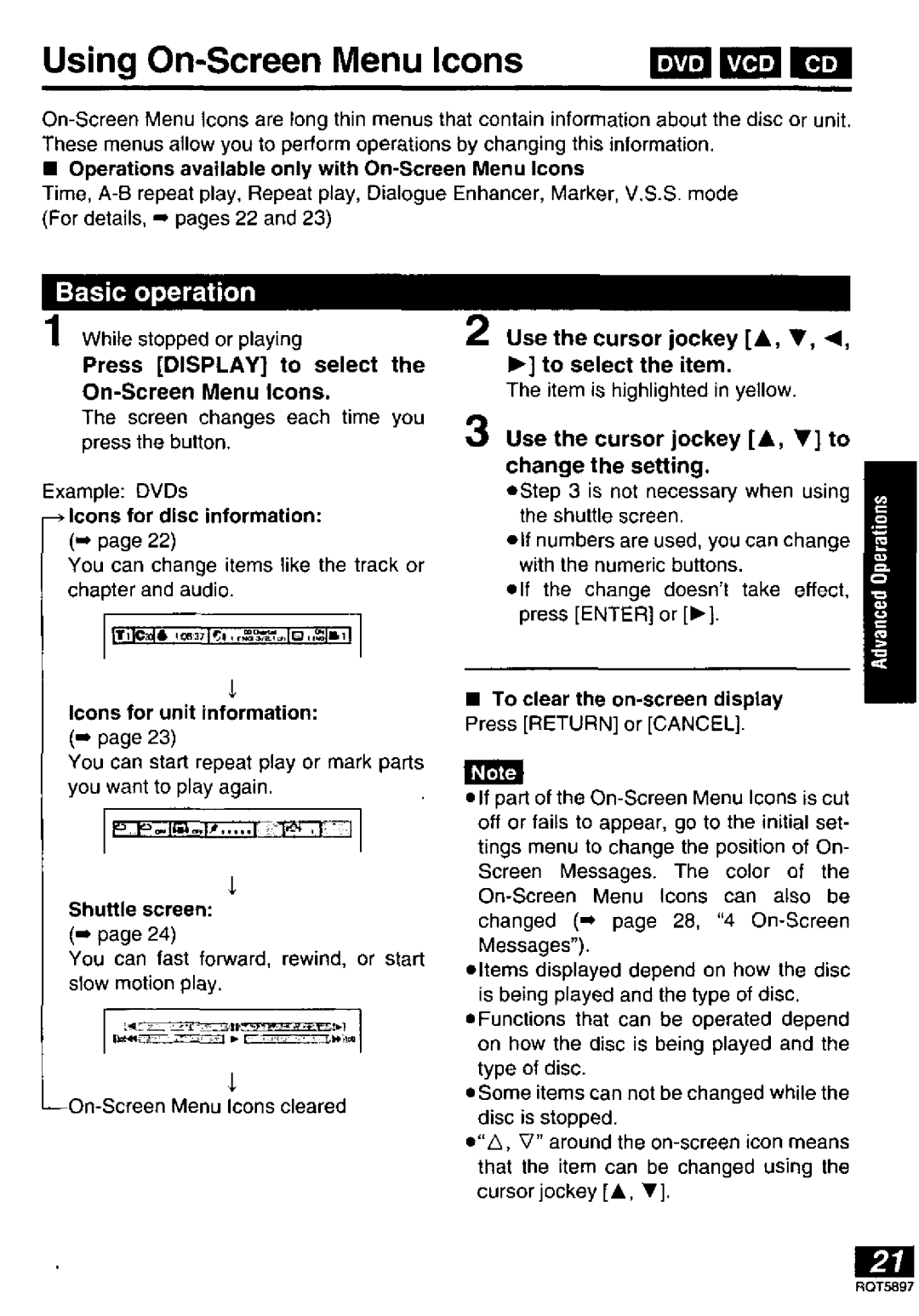 Panasonic DVD-LV75, DVD-LV55, DVD-LV70 manual 