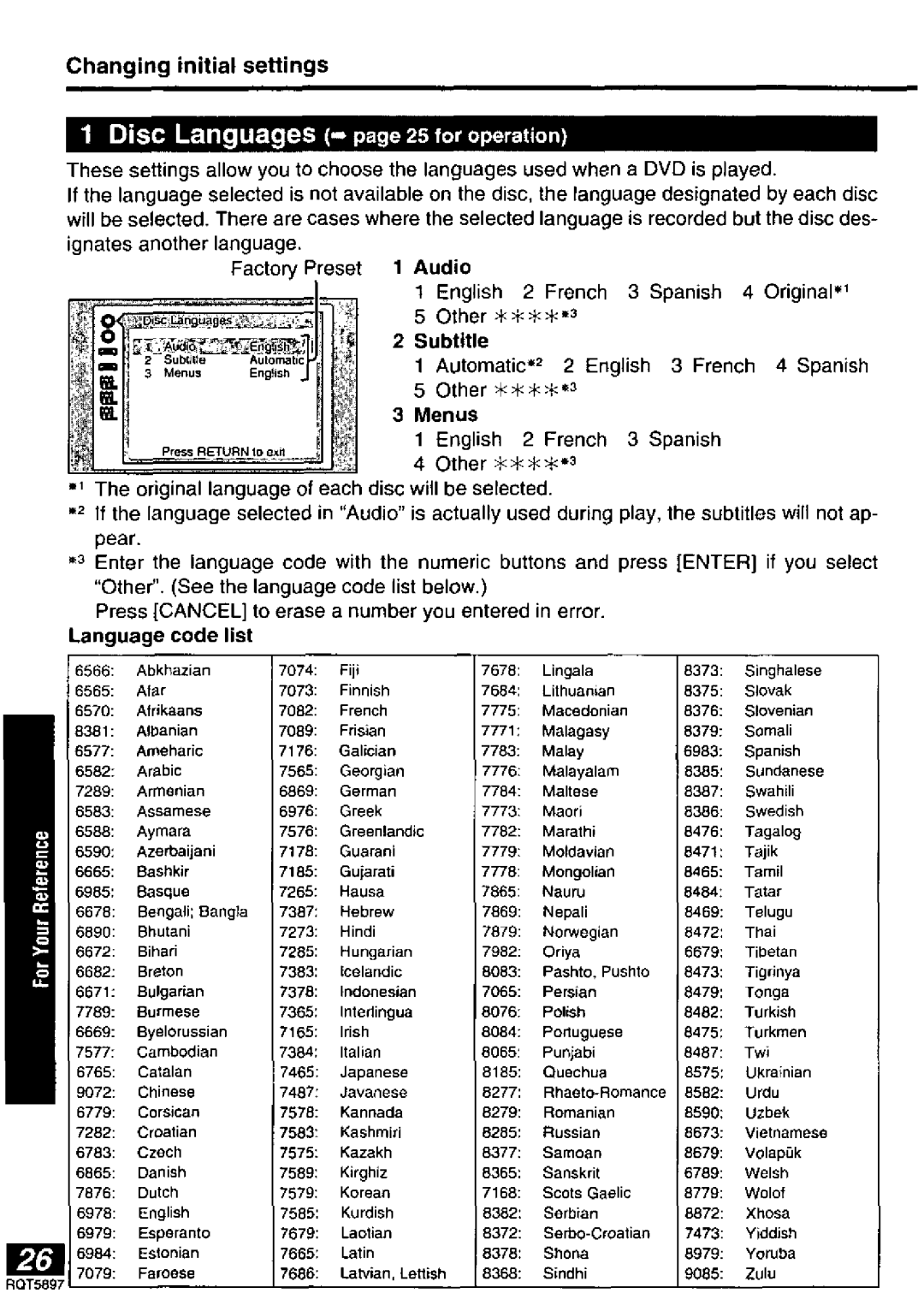 Panasonic DVD-LV70, DVD-LV75, DVD-LV55 manual 