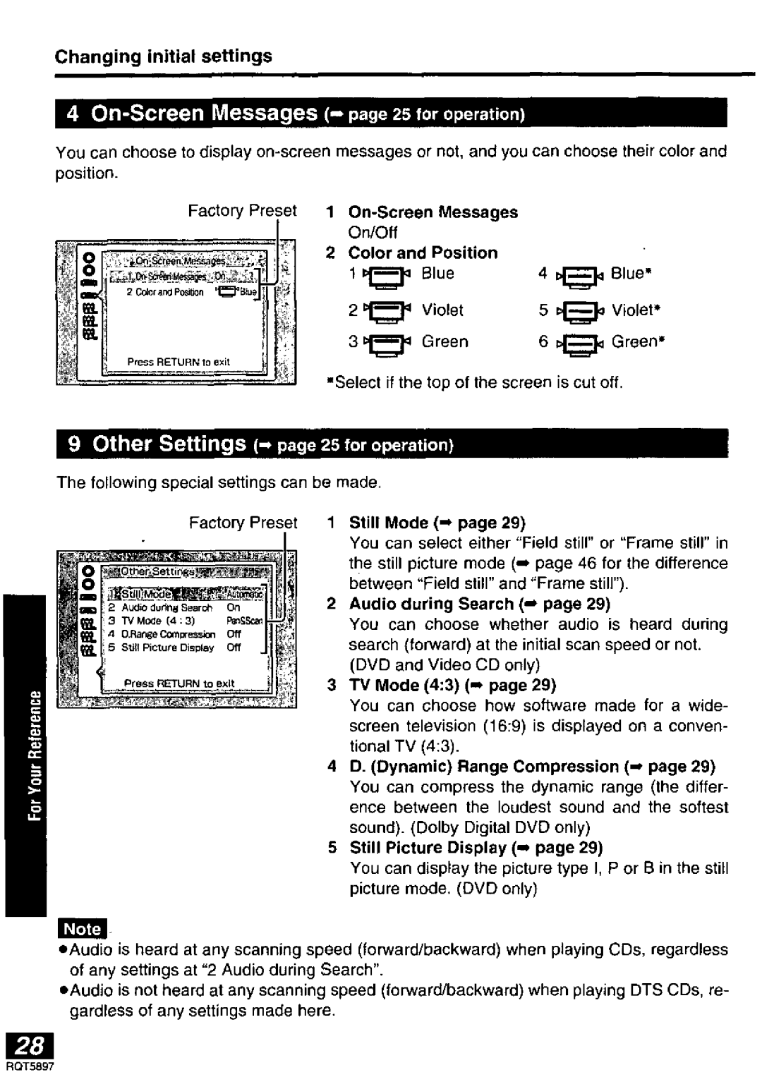 Panasonic DVD-LV55, DVD-LV75, DVD-LV70 manual 