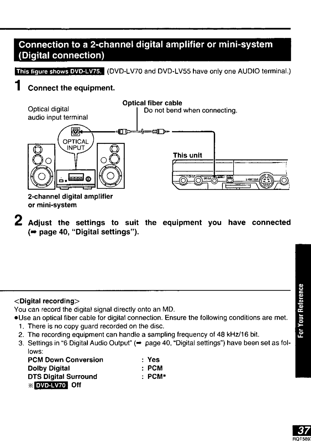 Panasonic DVD-LV55, DVD-LV75, DVD-LV70 manual 