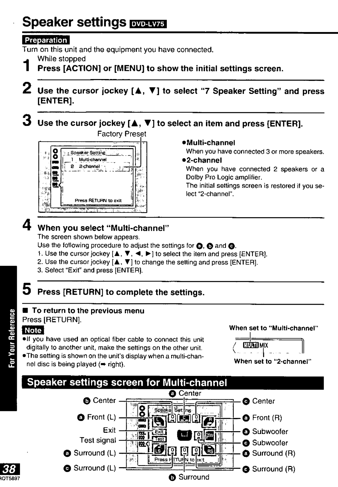 Panasonic DVD-LV70, DVD-LV75, DVD-LV55 manual 