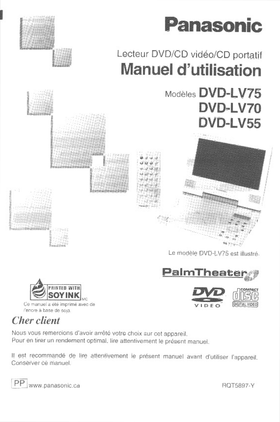 Panasonic DVD-LV75, DVD-LV55, DVD-LV70 manual 