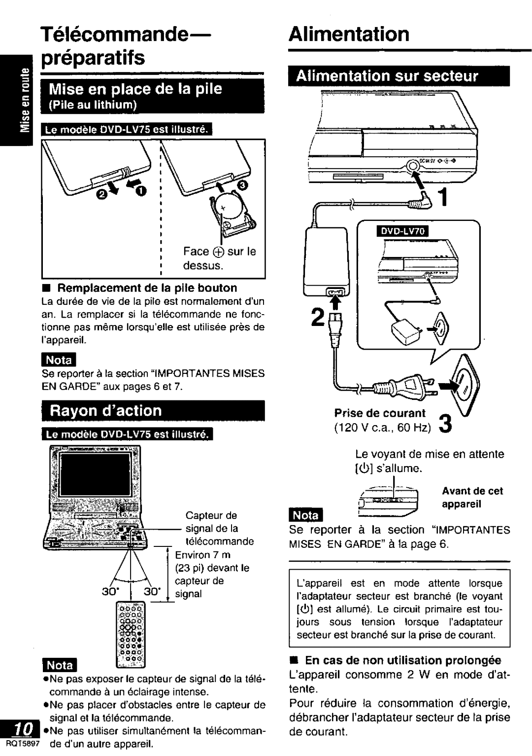 Panasonic DVD-LV75, DVD-LV55, DVD-LV70 manual 