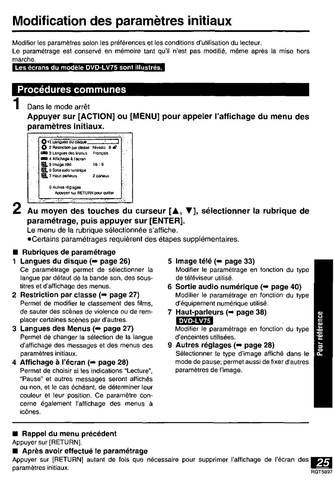 Panasonic DVD-LV75, DVD-LV55, DVD-LV70 manual 