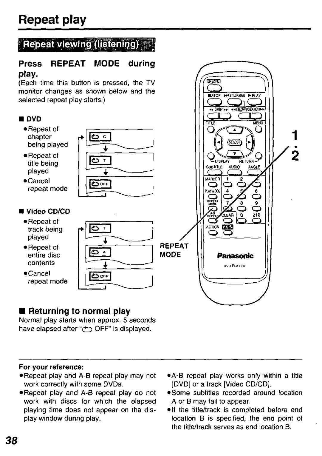 Panasonic DVD-P10D manual 