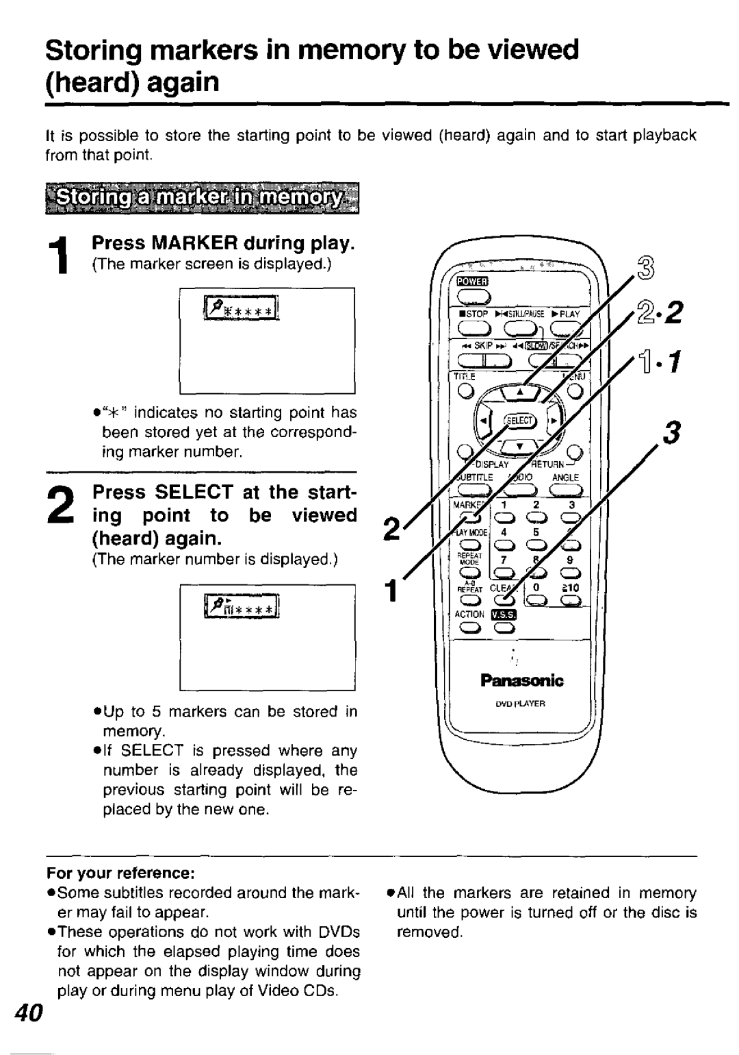 Panasonic DVD-P10D manual 